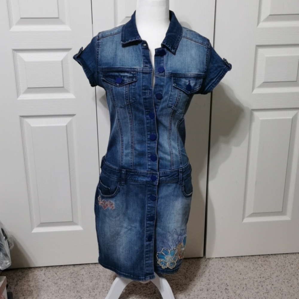 NWT Desigual Vest Xena Rep Jean Dress 2